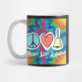 Tie-Dye Peace Love Handbells Mug